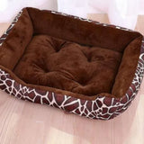 Vaskbar polstret plush hundeseng