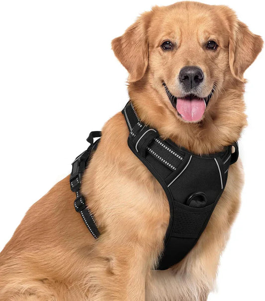 Hundefryd™ Hundesele Anti-Træk med Kontrolhåndtag | Reflekterende Justerbart Vest