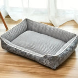 Vaskbar polstret plush hundeseng
