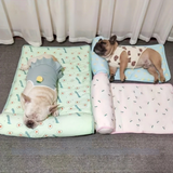 Kølende Hundeseng Med Pude Selv-kølende Komfortabel Plys Støtte Letvægts Bærbar